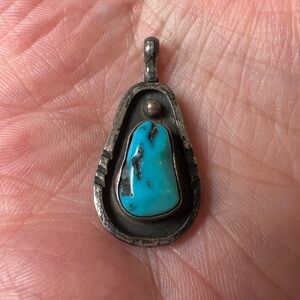 Turquoise Sterling Silver 925 Necklace Pendant